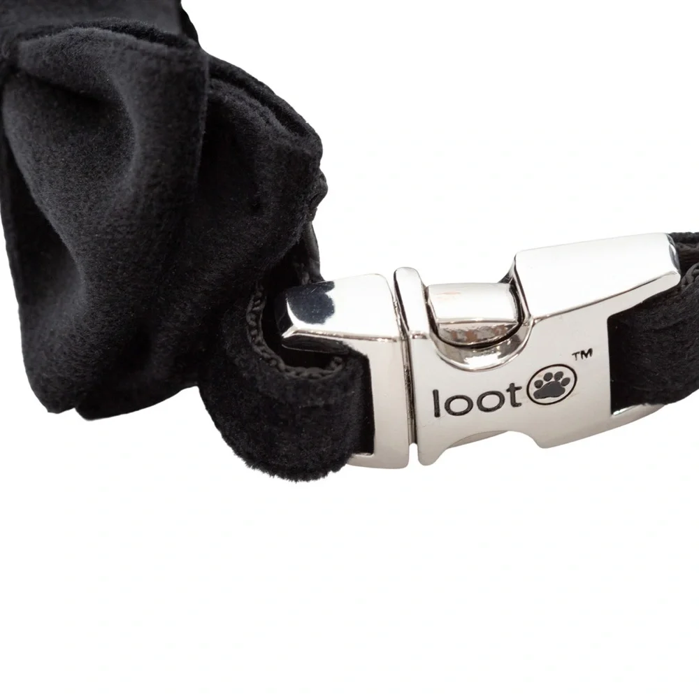 Black Velvet Cat Collar with Bow tie